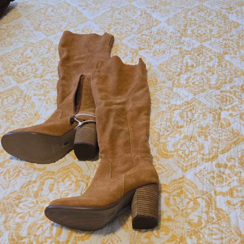 Kelsi Dagger Tan Heeled Boots